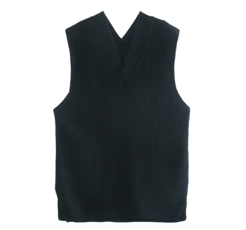 Load image into Gallery viewer, V-neck Knitted Sleeveless Vest