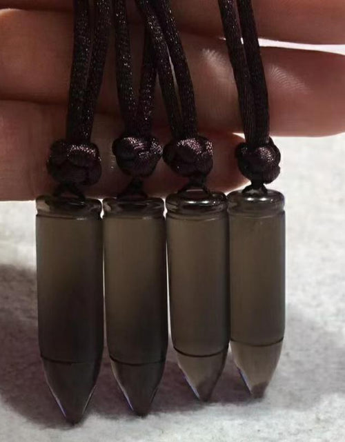 Load image into Gallery viewer, Obsidian-Bullet Pendant Necklace