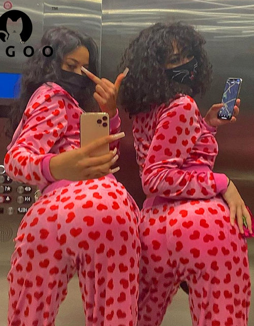 Load image into Gallery viewer, 2pc Set Love Printed Hooded Cardigan