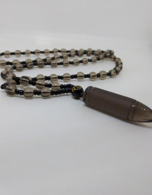 Load image into Gallery viewer, Obsidian-Bullet Pendant Necklace